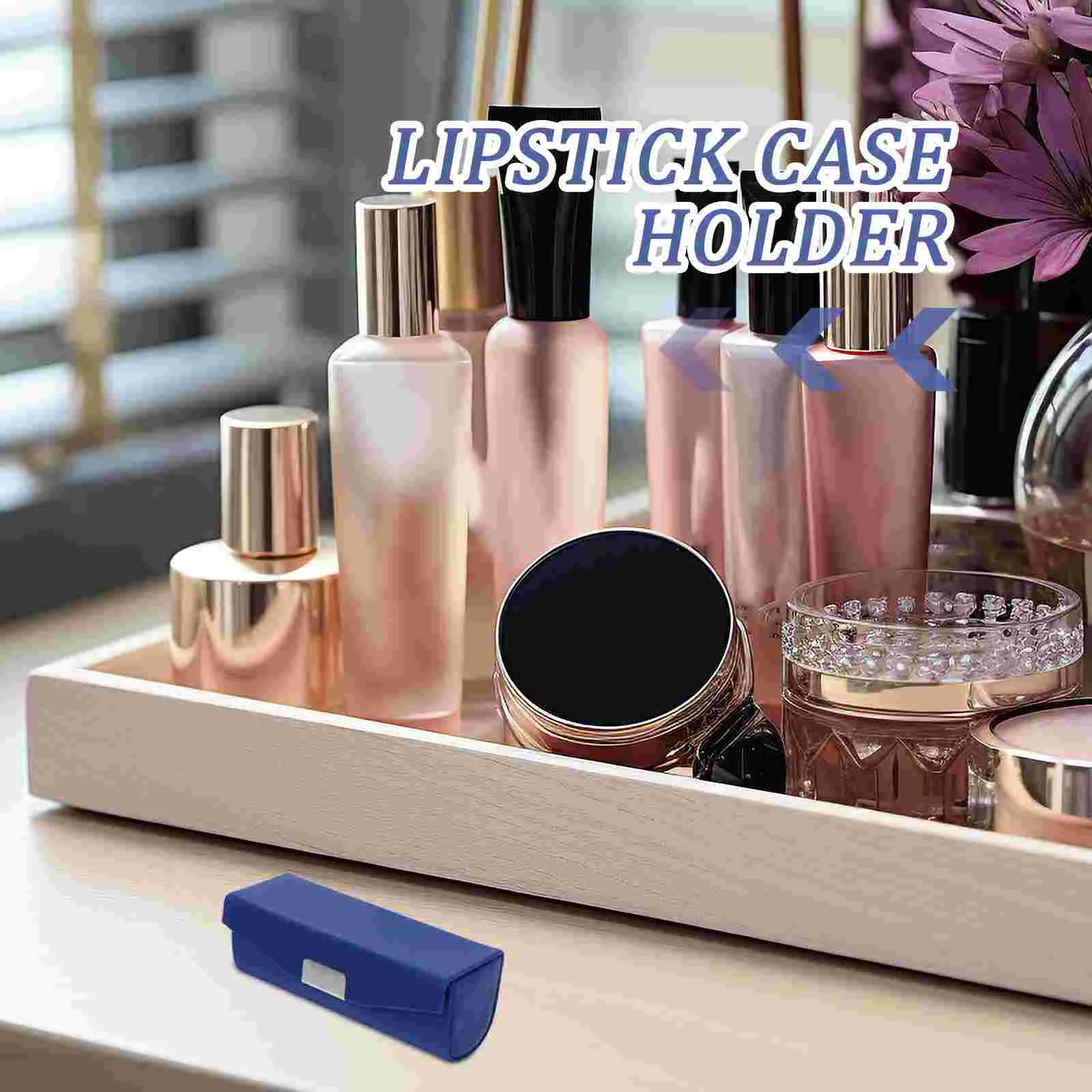 Lipstick Case Balm Delicate Holder Single Portable with Mirror for Purse Women Small Lipgloss