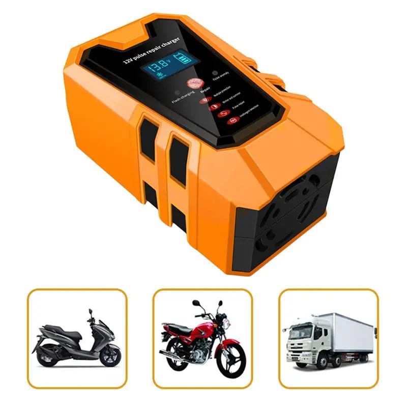 Overcharge Protection Car 12V6A Automatic Smart Motorcycle Automotive Repair Maintainer Digital Display Wide-A67F