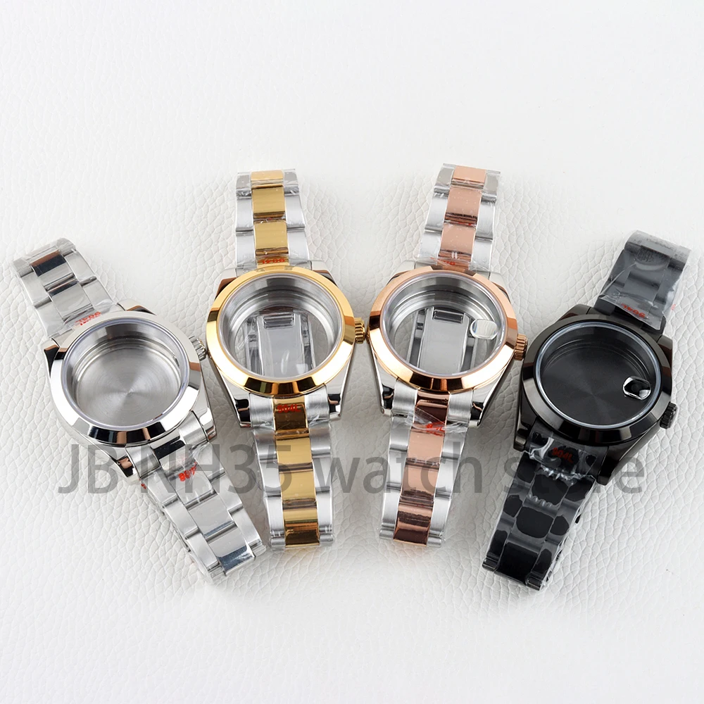 

NH35 Watch Case 36mm/39mm Sapphire Glass for Datejust NH35 NH36 Movement Solid 316L Stainless Steel Oyster Polished Bracelet