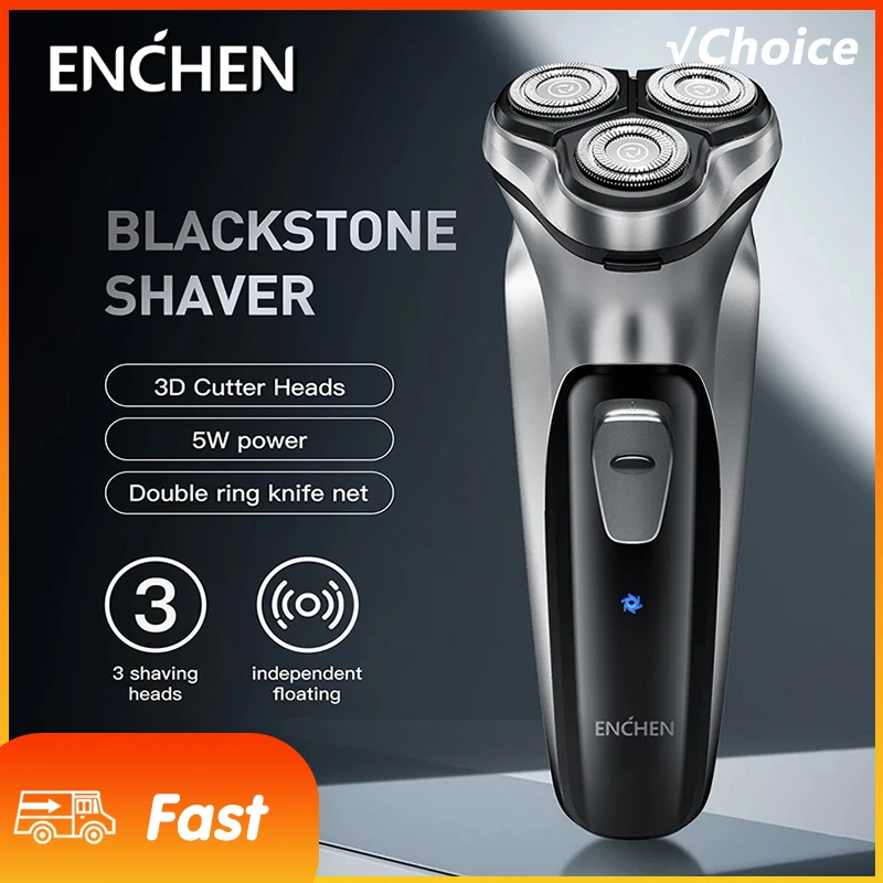 New ENCHEN BlackStone Electric Shaver Razor Men Type-C Rechargeable Shaving Beard Machine Intelligent Control Travel Lock 100%