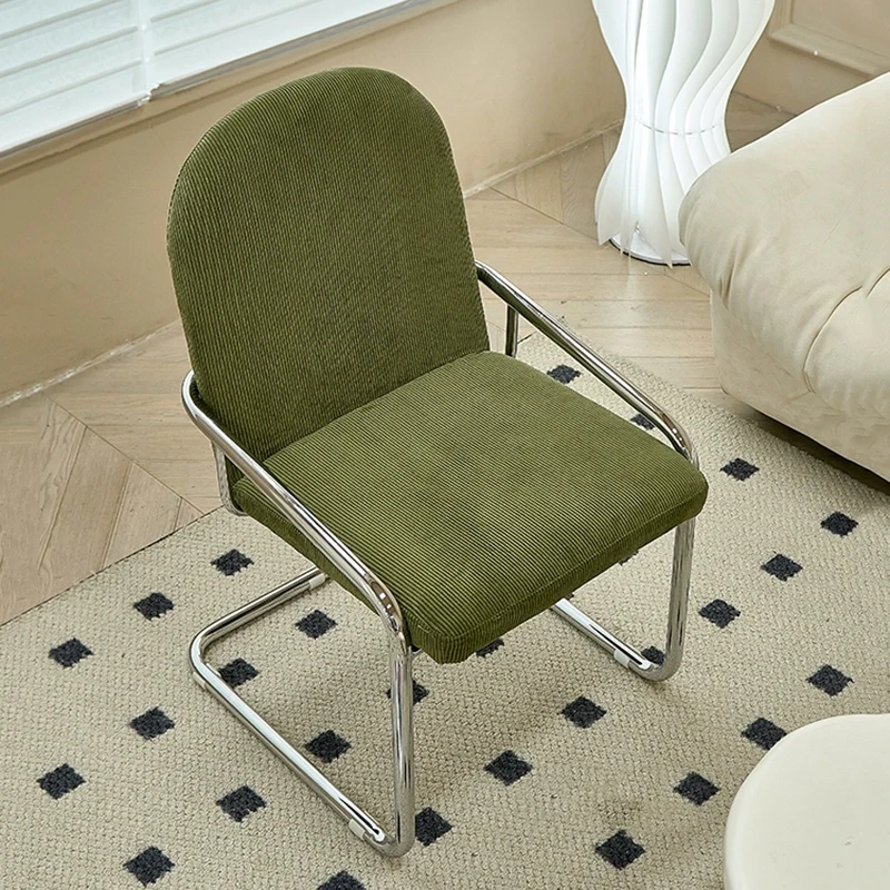 Nordic Furniture,Creative Living Room Chair,Metal Armchair,Luxury Dining Stool,Backrest Leisure Chair Seat,Bedroom Makeup Stool
