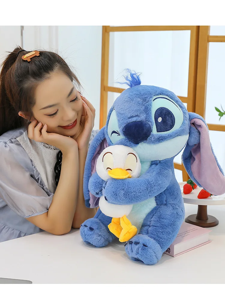 30/45cm Disney Stitch Plush Pillow Hug The Duck Donald Duck Children's Comfort Sleeping Pillow Doll