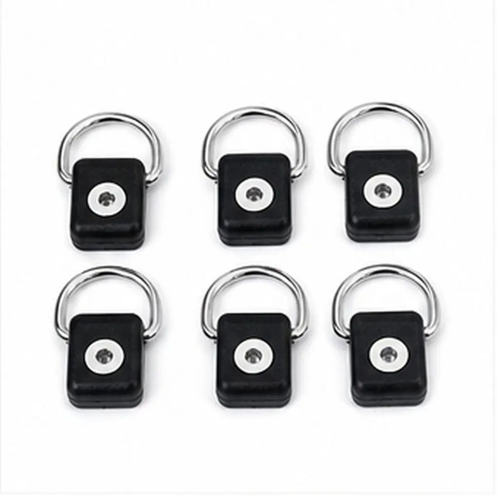 6Pcs D-Shape Rope Buckle Kayak Deck Anchor Fixator D-Ring Patch for Inflatable Boat Canoe Surfboard Portable Cord Fastener