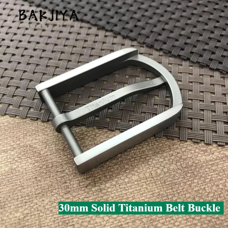 1Pcs Pure Titanium Buckle 30mm Wide Pin Buckles Belt, Unisex Durable Rustproof Hypoallergenic Leather Belt Clasp Head