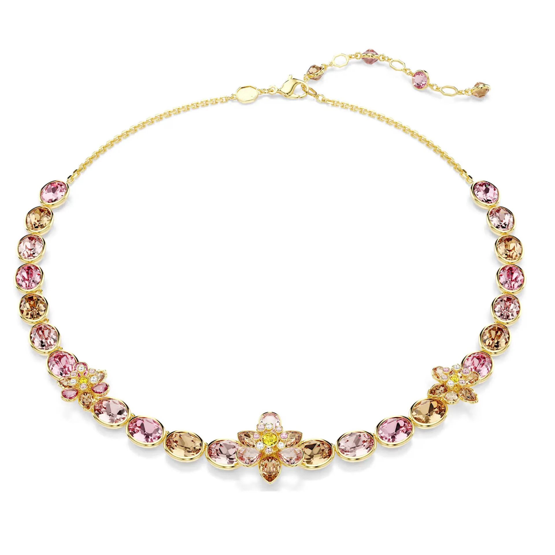 New jewelry set, rose gold floral series set, soft-colored flowers, natural elements, suitable for easy everyday wear.