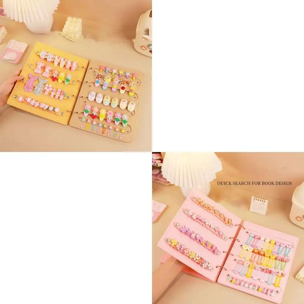 

Felt Hair Clip Organizers Display Book Kids Hair Accessories Storage for Girls