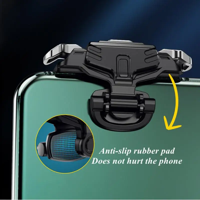 Gt02 Joystick de Tiro Móvel, Game Trigger, Compatível para Pubg Aim, Controlador de Botão de Tiro, Gamepad para iPhone, Android, 2PCs