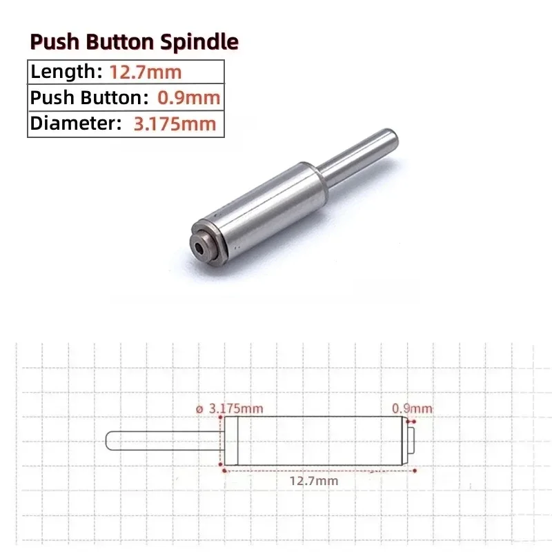 3Pcs Dental High Speed Handpiece Spindle Push Button Axis Universal Fit Dental Handpiece Repair Maintenance Parts