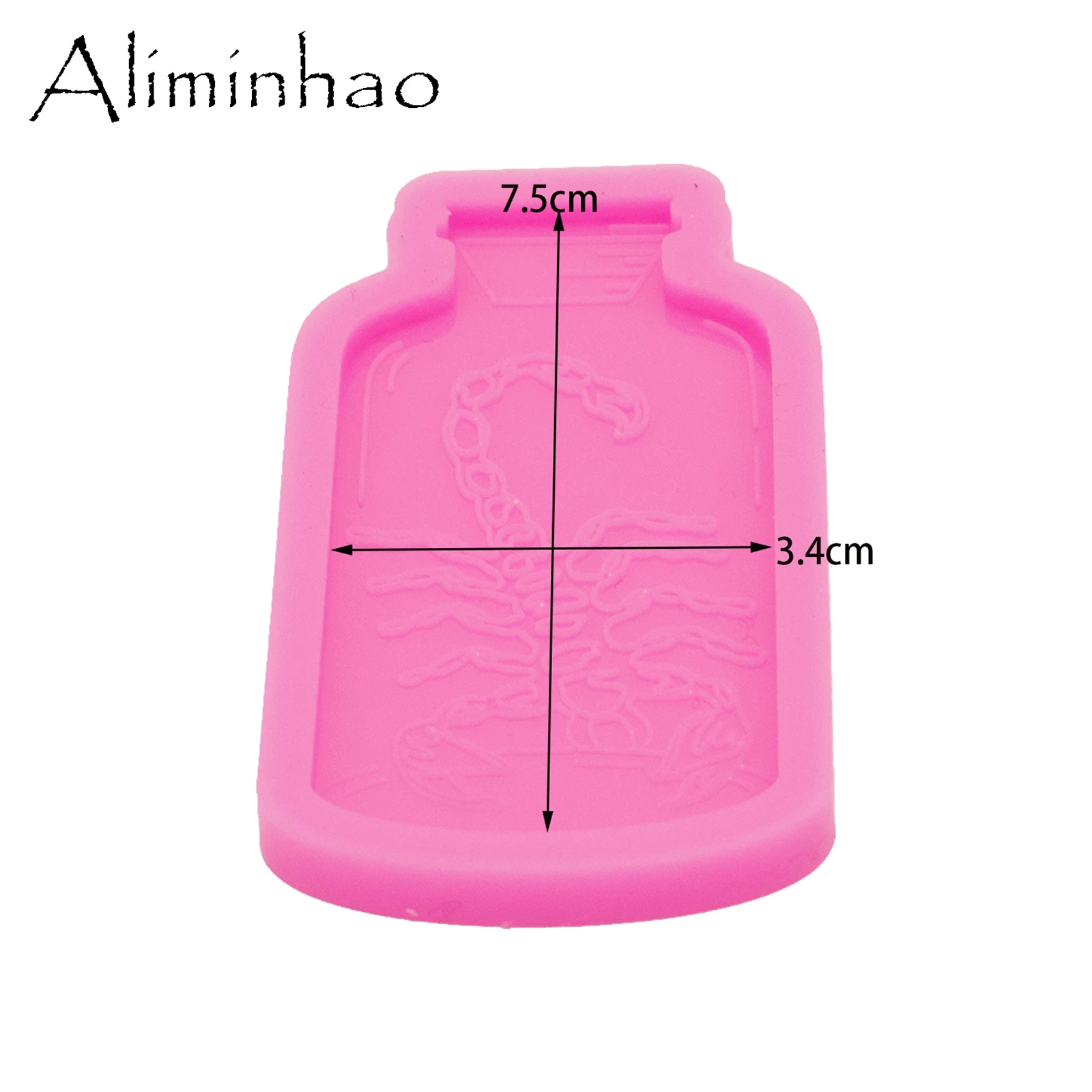 DY1264 Bottle and Skull, Scorpion, Bat, Spider Resin Silicone Phone Grip Mould, Mold Crafts with Epoxy Art DIY Handmade Mold