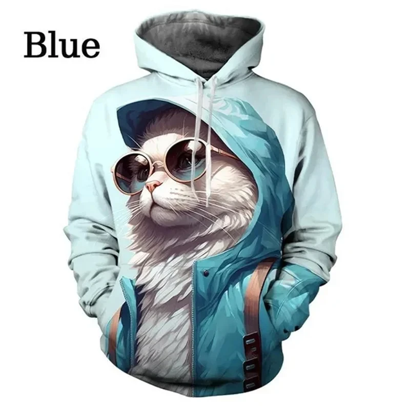 Cool Designs Cat Graphic Hoodie Men Clothes 3d Printed Funny Kids Hoodies Women Harajuku Fashion Y2k Pullover Sweatshirt Hoody