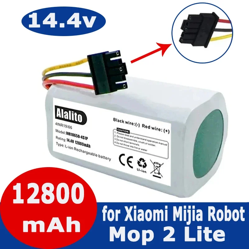 

New 14.4V 12800mAh Battery N011-4S1P for Xiaomi Mi Robot Vacuum Mop 2 Lite MJSTL Vacuum Cleaner