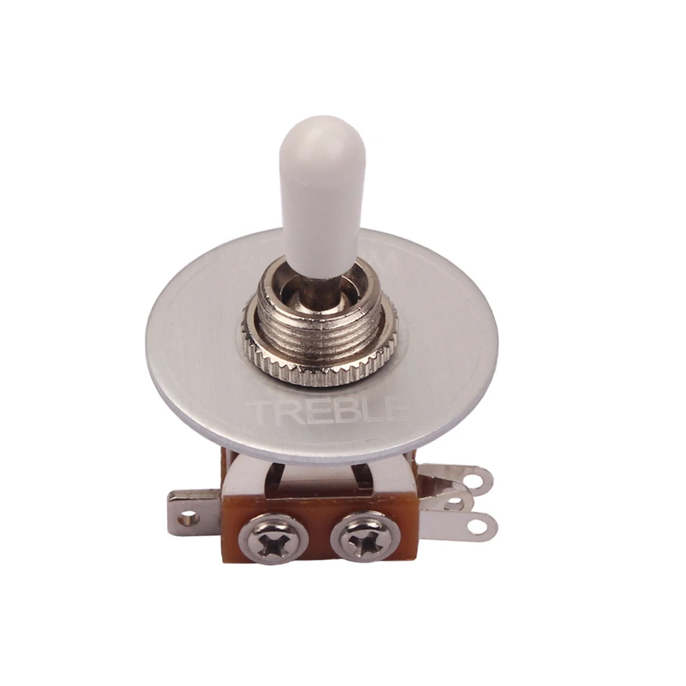 

3 Way Straight Toggle Switch for Guitar Pickup Selection Golden Finish 12Mm X 9Mm Threaded Shaft Metal Aluminum Alloy Mounting