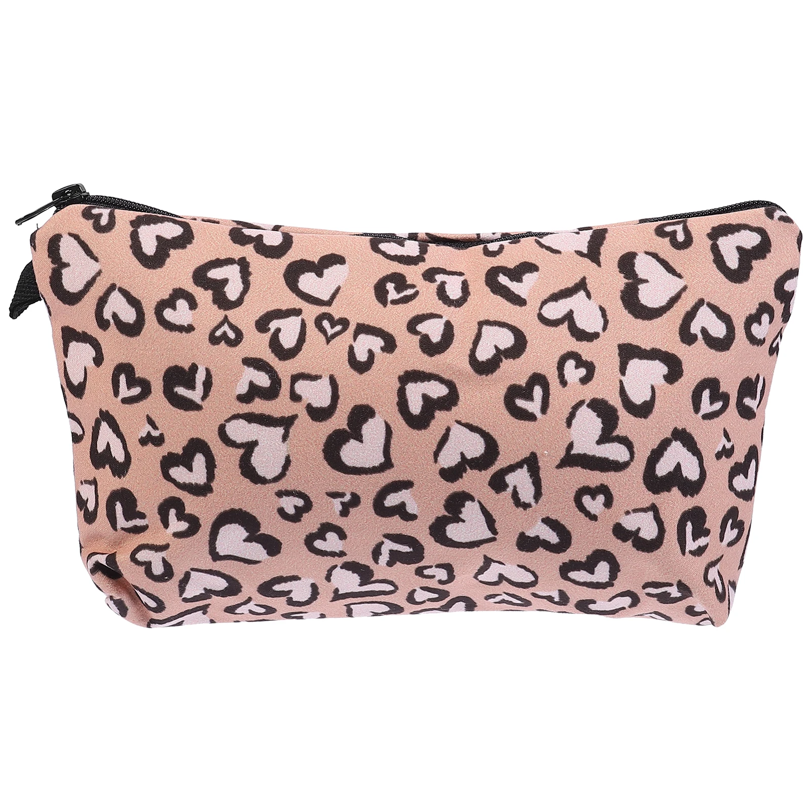 

1pc Leopard Print Makeup Bag Large Capacity Travel Toiletry Wash Bag High Quality Polyester Storage Pouch For Women Girls Gifts