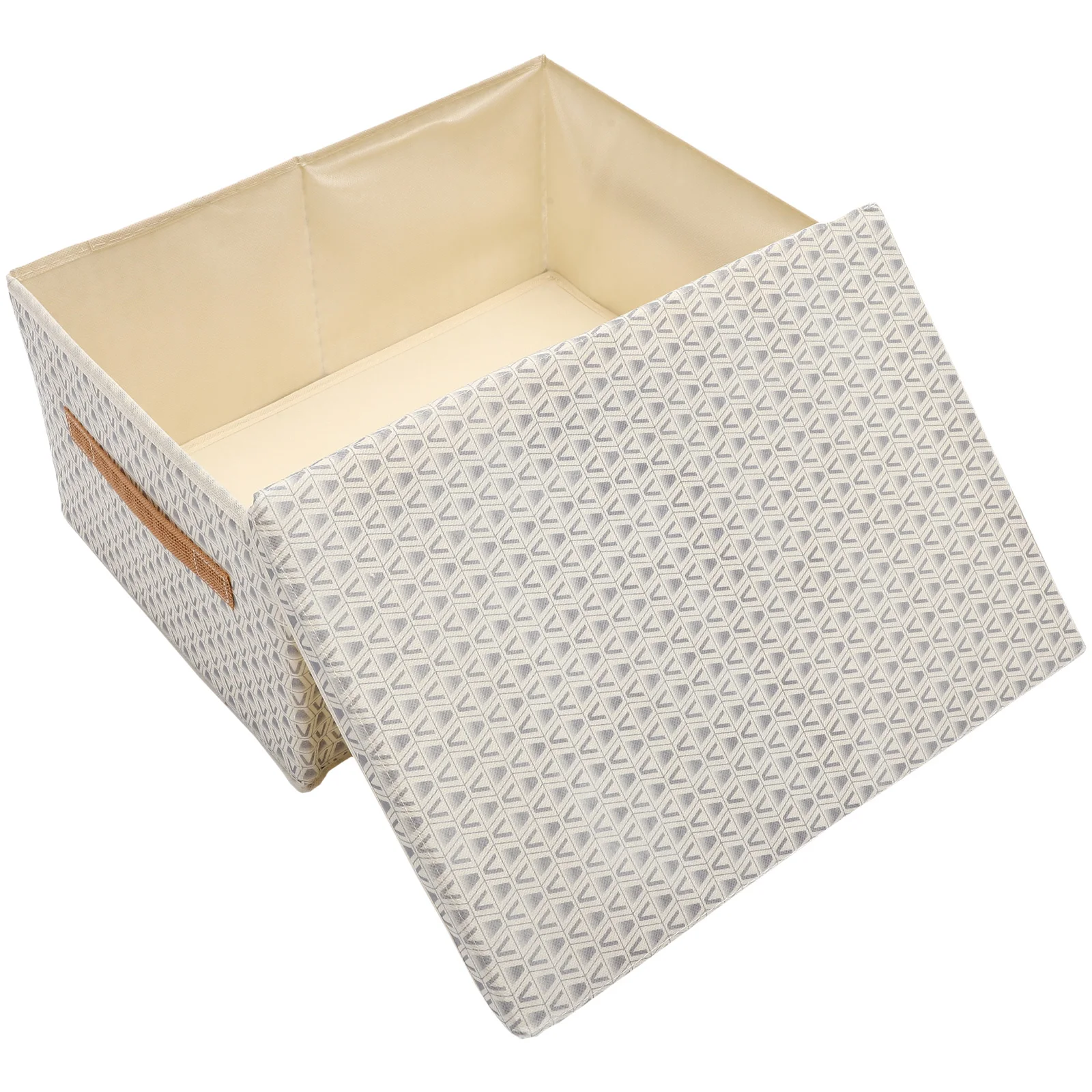 

Clothes Storage Box Large Capacity Foldable Fabric Wardrobe Organizer V Shape Beige Clothes Blankets Toys Sundries Home Bedroom