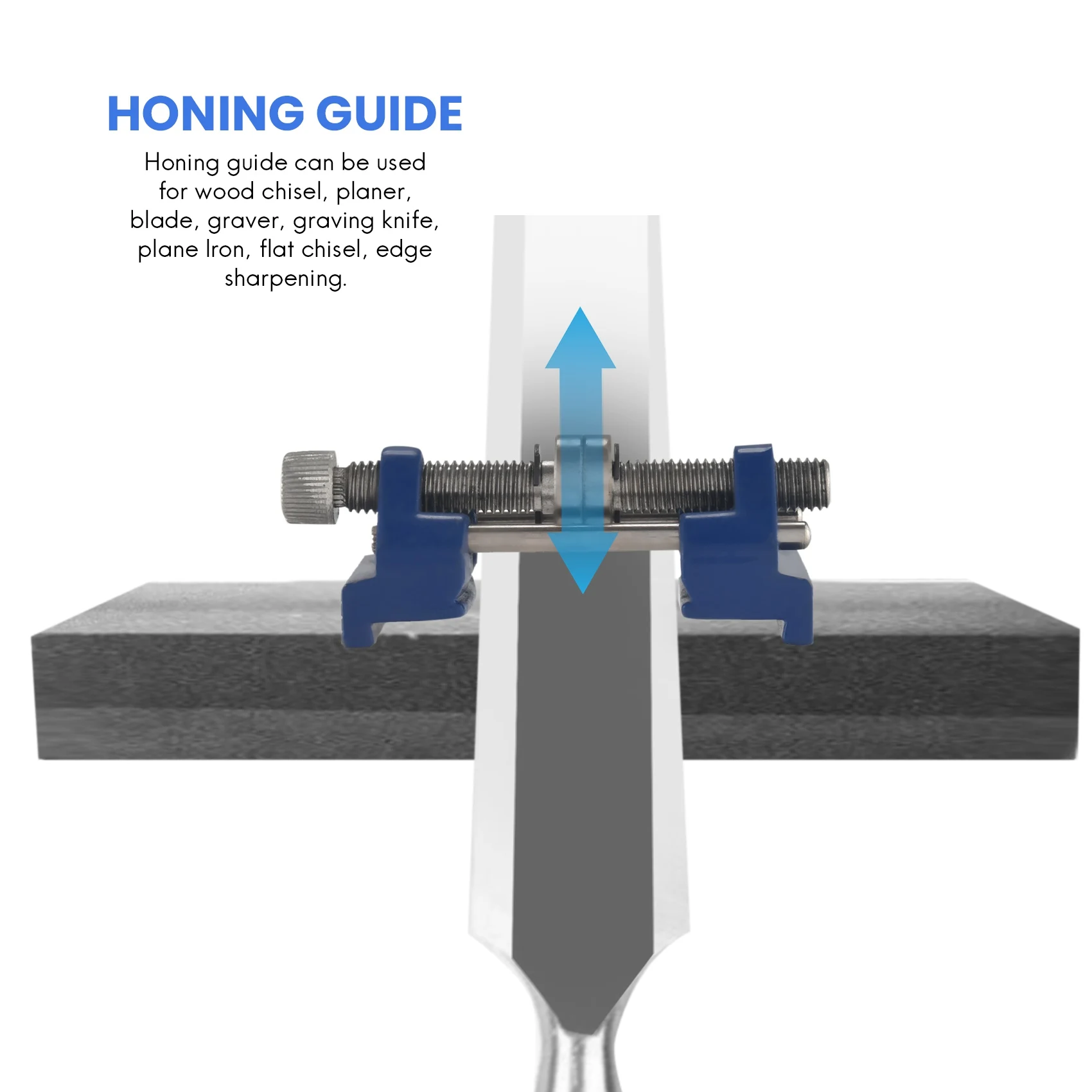 A02M-Chisel Honing Guide Jig Metal Angle Sharpener For Wood Chisel Edge Sharpening Angle Guide Abrasive Tools