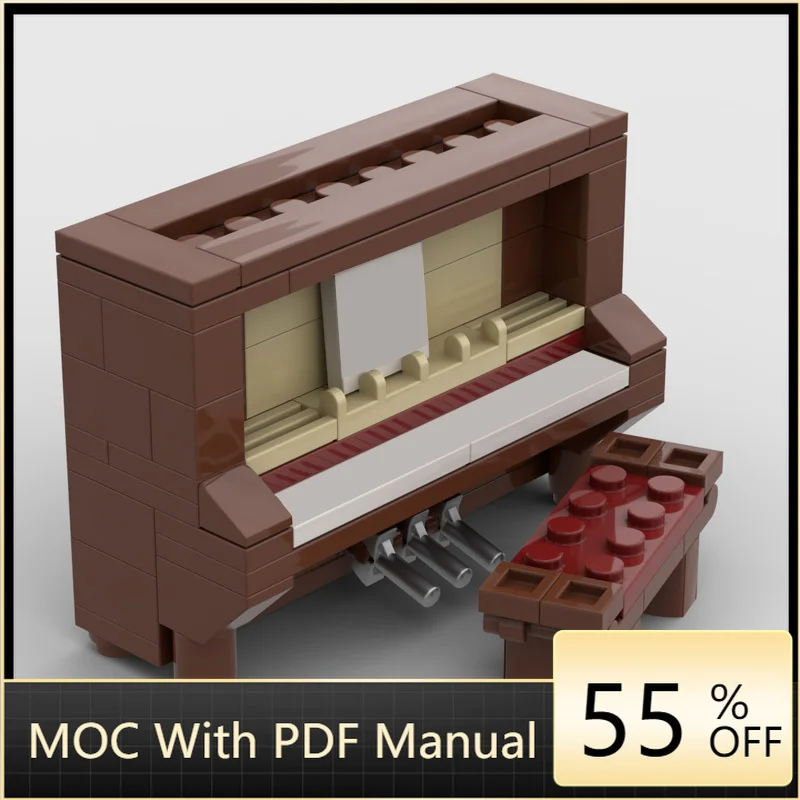 

79 PCS MOC Creative Furniture Modular Upright Piano And Bench Model Architecture Building Blocks Kids Assembly Brick Toys Gifts