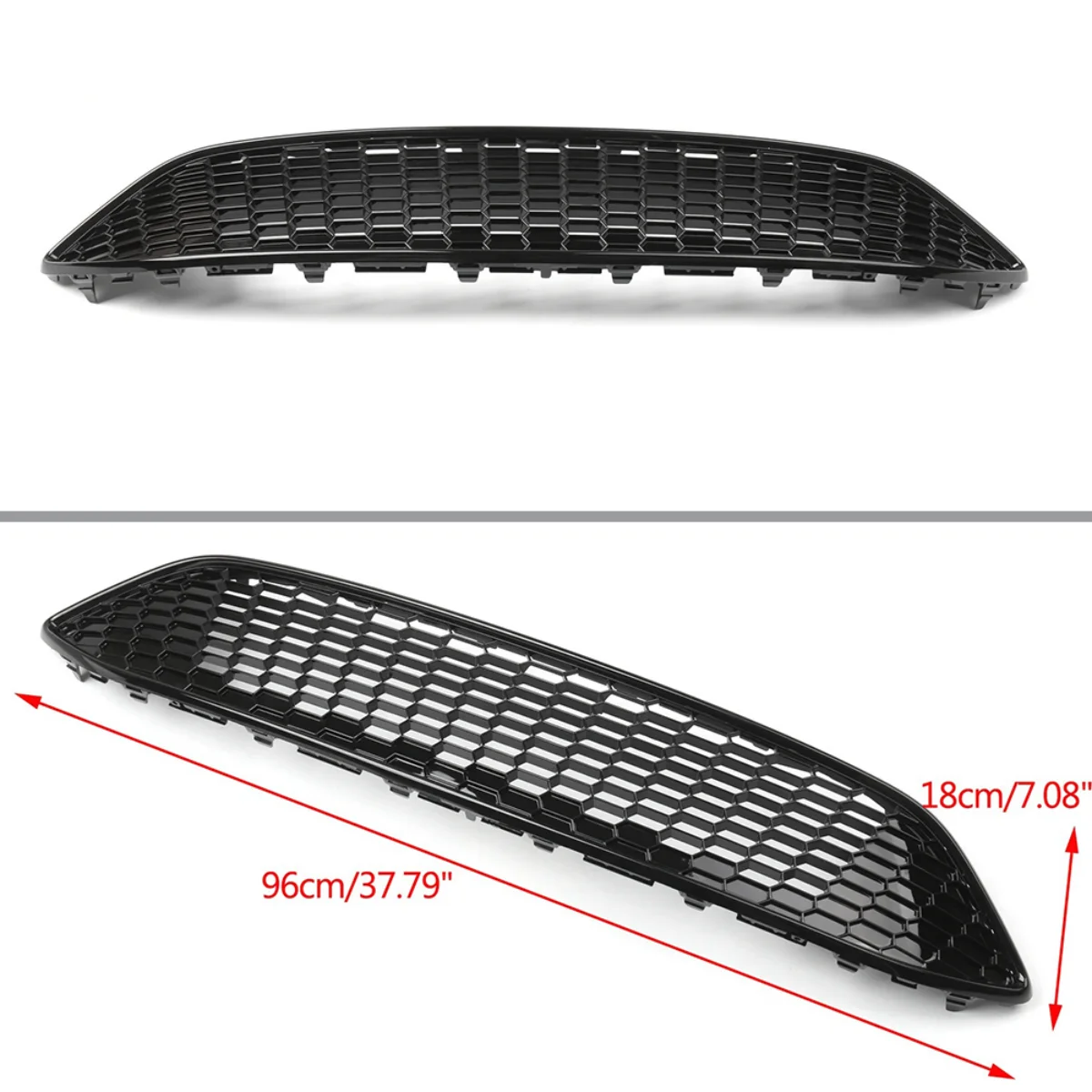 Honeycomb Mesh Car Front Bumper Radiator Grille For Ford Focus MK3 ST Line Hatchback Estate 2015-2017 Mesh Center Racing Grill