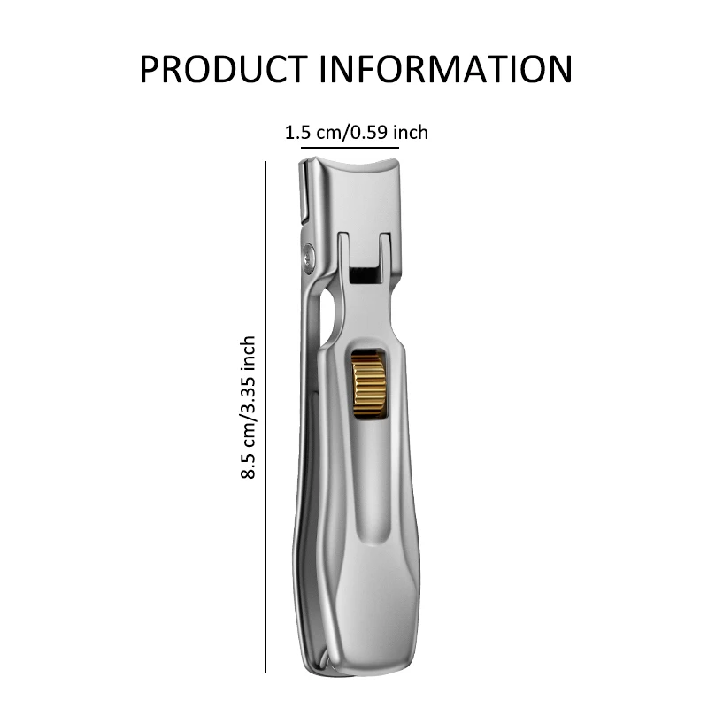 Cortauñas de acero inoxidable para uñas gruesas y uñas, cortaúñas con apertura de mandíbula ancha, profesional y pesado