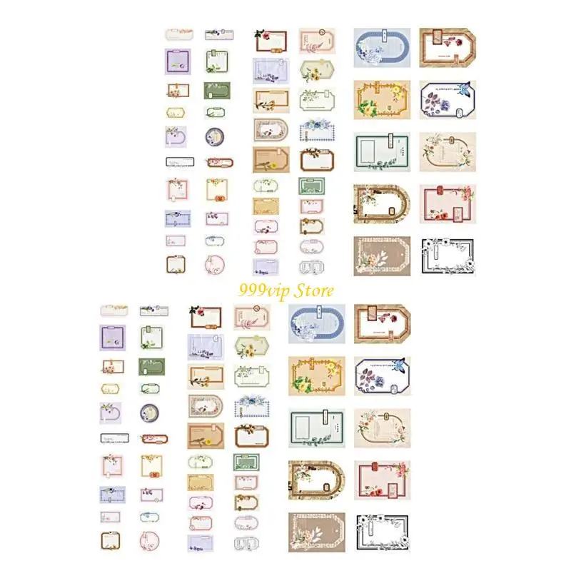 C90C 100Sheets Aesthetic Scrapbooking Paper Vintage Decorative Paper Set for Journaling Planner Album Card Embellishment