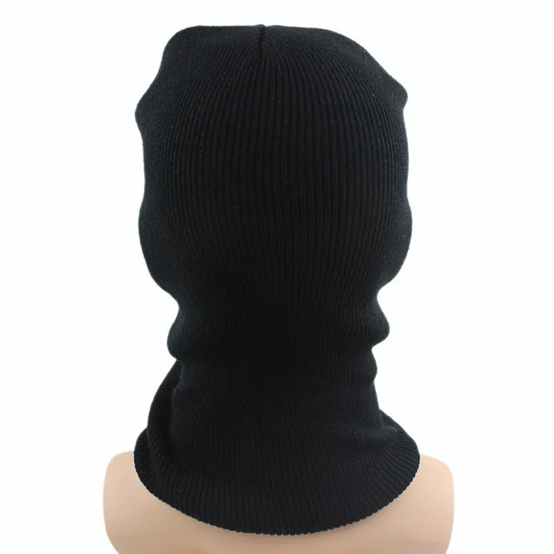 Unisex solid funny 3 holes tactic balaclava Mens warm beanie caps Face mask cover Ski skullies Cycling knitted hat gorros