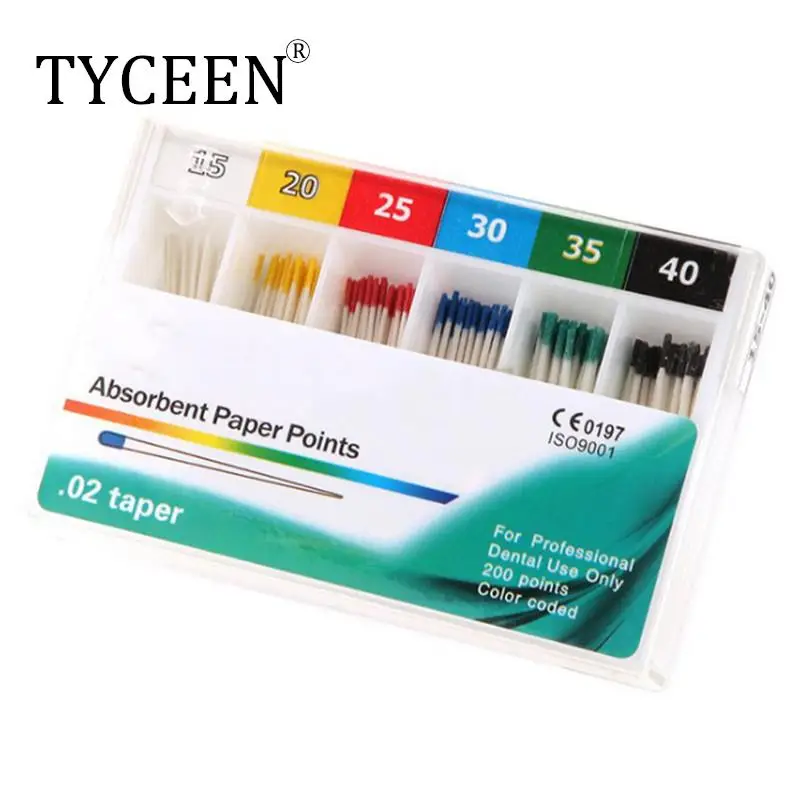 10 boxes/2000pcs Dental Absorbent Paper Points Dentist Product Material for Files Root Cancel Endodontics Absorption