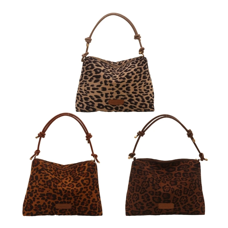 

Modern Leopard Pattern Slouchy Bag Shoulder Bags For Work Or Casual Travel 066F