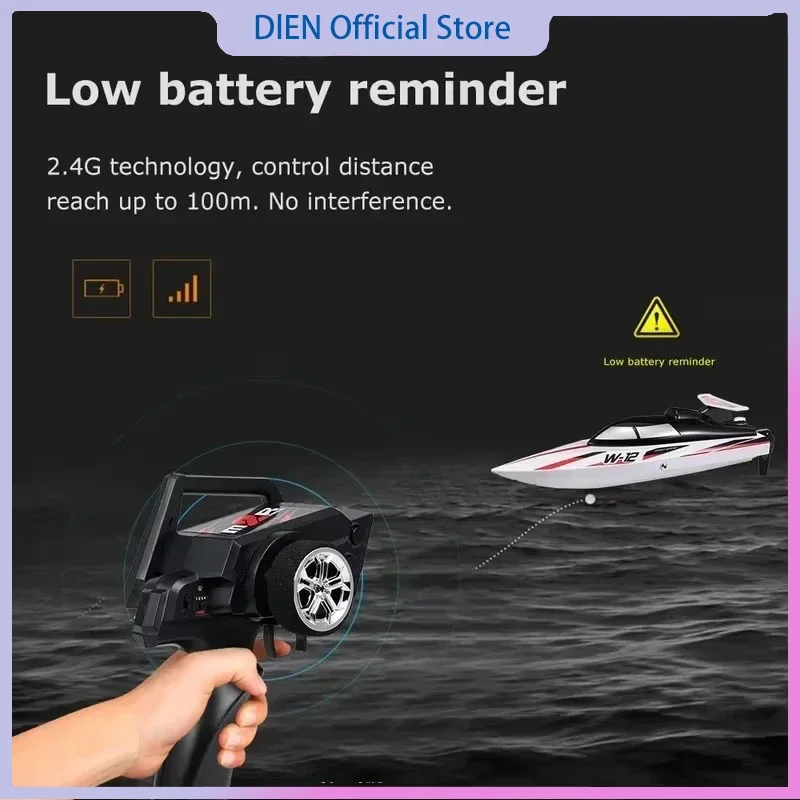 WLtoys 2.4G WL912-A RC Boat Waterproof Upgrade 35km/H High SpeedBoat RechargeablE Remote Control Ship Adult Children Toys Gift