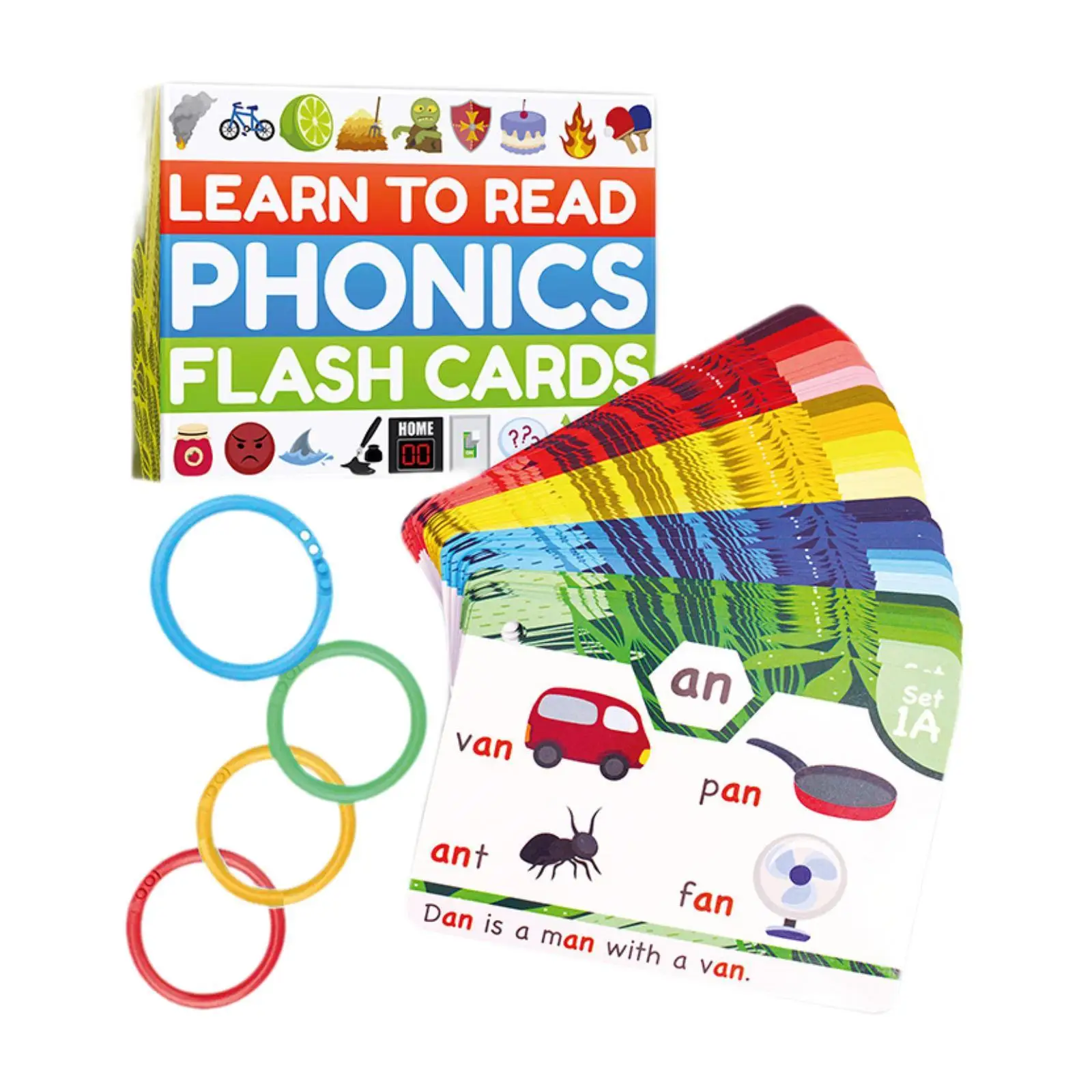 Phonics Flash Cards Elementary Words Flash Cards for First Second Grade