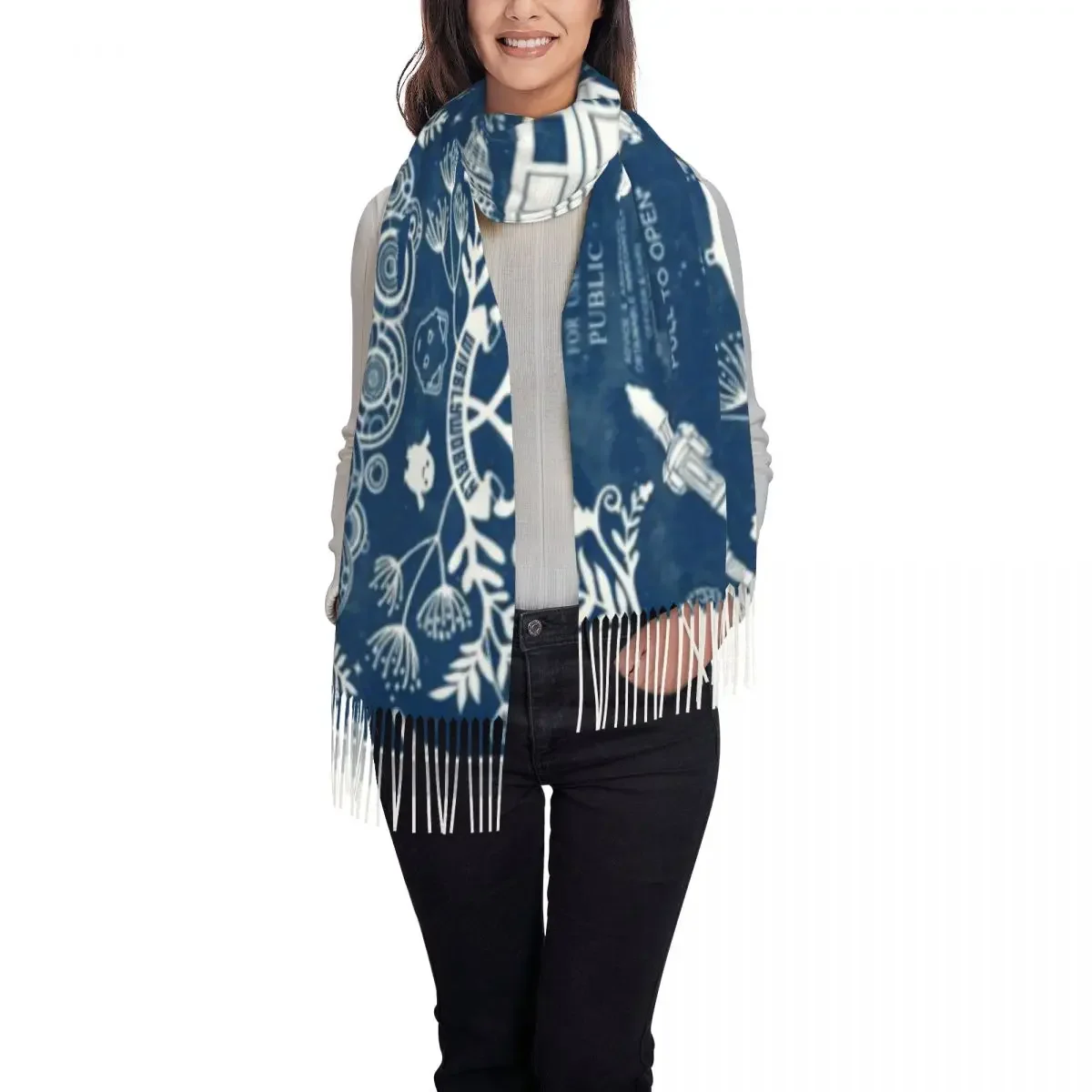 Mantón Una bufanda con borlas