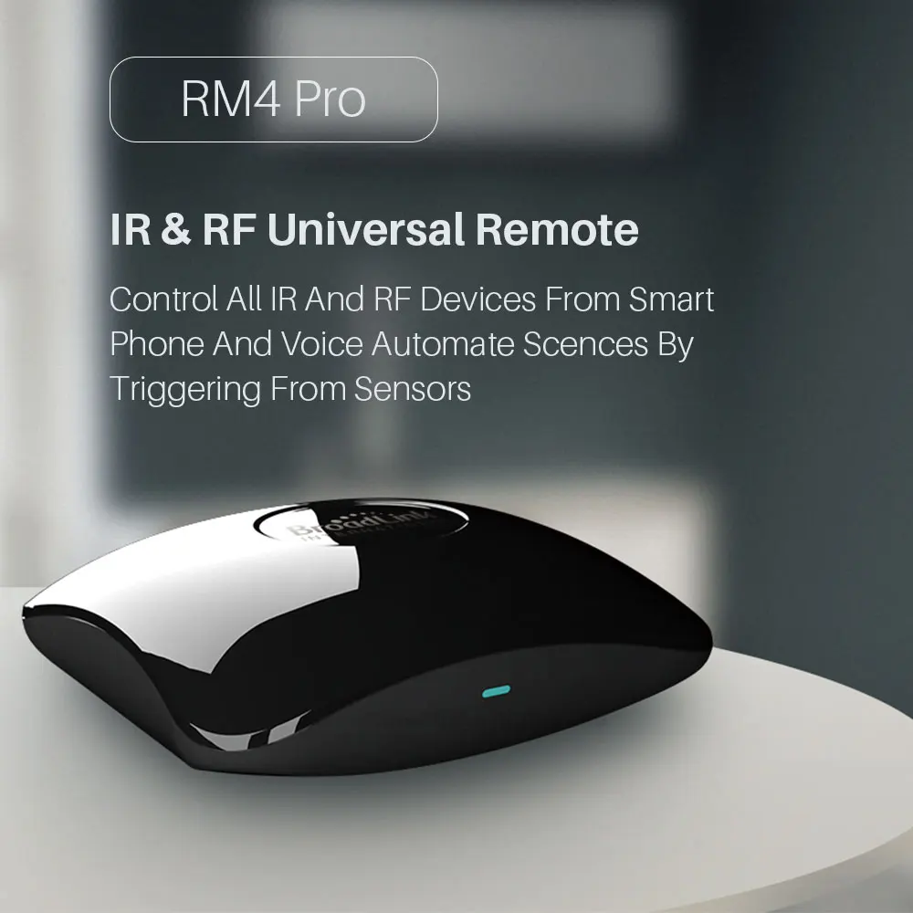 Broadlink RM4 Pro Remote Controller WiFi IR RF Intelligent Controller work with Alexa Google Assistant Smart Home Automation