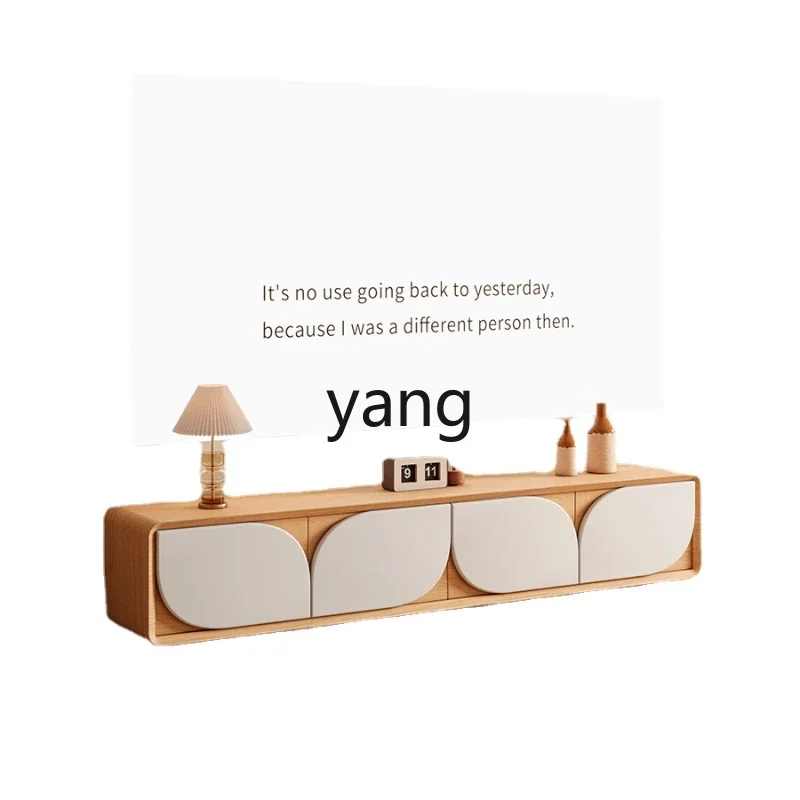 CX Modern Simple Pure Solid Wood Living Room Home High Cabinet Small Apartment Coffee Table TV Stand Combination