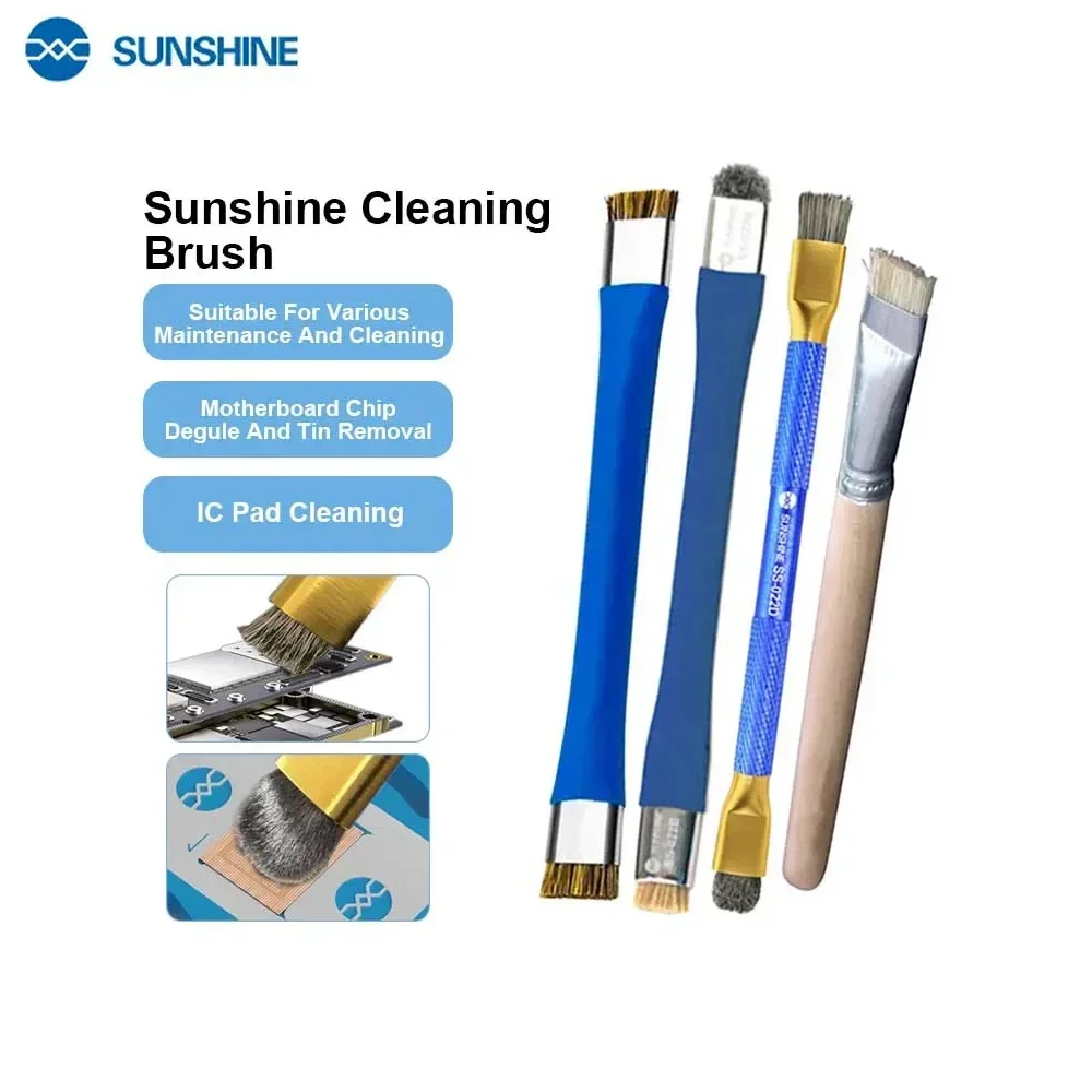 Anti-Static Motherboard PCB Cleaning Brush SUNSHINE SS-022B Safe Brush for Laptops Phone Repair Empty Alcohol Dispenser Bottles