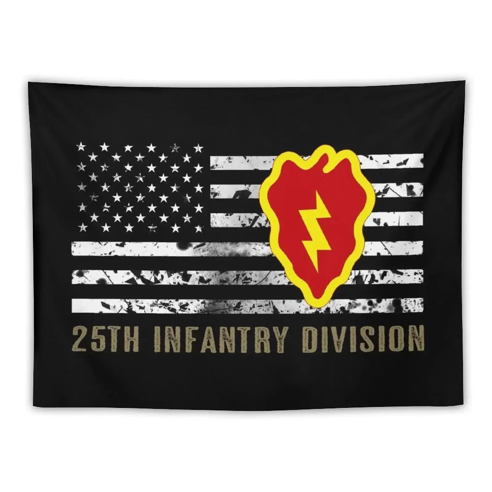 

25th Infantry Division (Distressed Flag) Tapestry Wallpaper Bedroom Decoration For Bedroom Tapestry