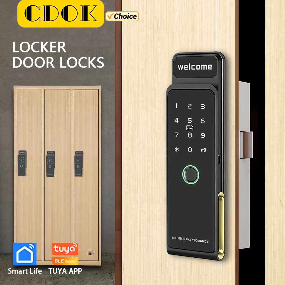 

CDOK Tuya version cabinet lock, APP/fingerprint/password/access card/unlock, cabinet security storage lock
