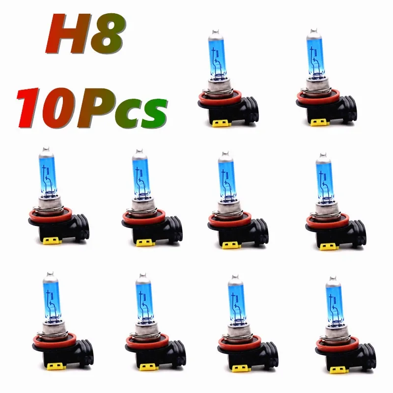 10pcs H8 12V35w Halogen Car Fog Lamp High Quality 55W PGJ19-1 Quartz Glass Bulb Super White Wholesale Halogen Bulb