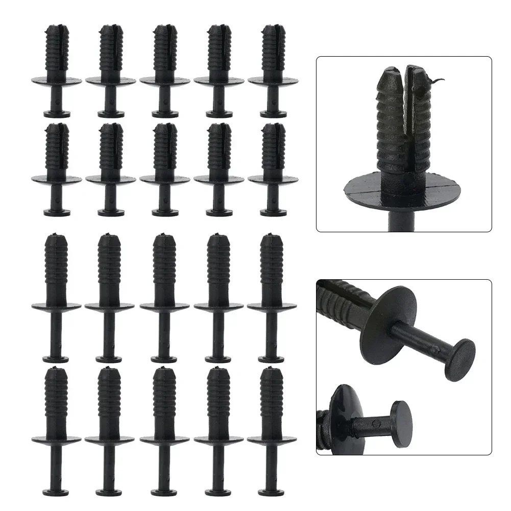 20PCS Expanding Rivet Clips Push-Type Retainer Bumper Fender Liner Wheel Arch Door Sill Clips For BMW E30 E39 E46 E53 E60 USEFUL