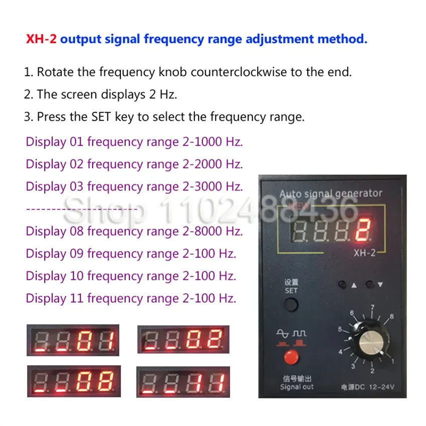 XH-2 nowy Generator sygnału pojazdu samochodowego czujnik halla wału korbowego Symulator sygnału czujnik pozycji miernik 2Hz do 8KHz