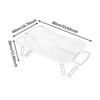 Laptop Bed Table Foldable Lap Table with Cup Holder Drawer Tablet Stand Laptop Bed Tray Por Lap Foldable Legs - Image 6