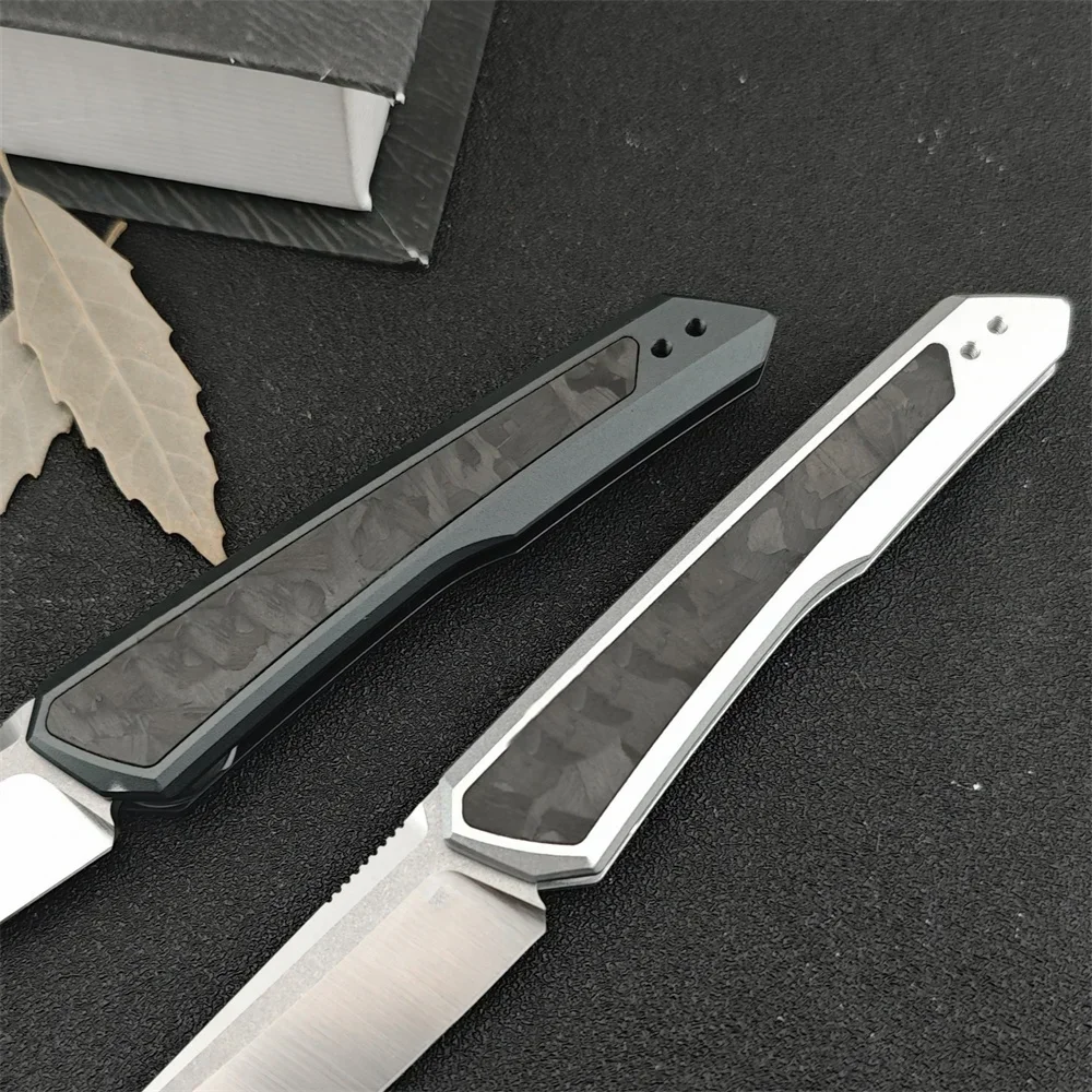 Outdoor Tactical KS 7050 Folding Knife with Original Box CPM-MagnaCut Reverse Blade Clear Anodized Aluminum Handles EDC Tool