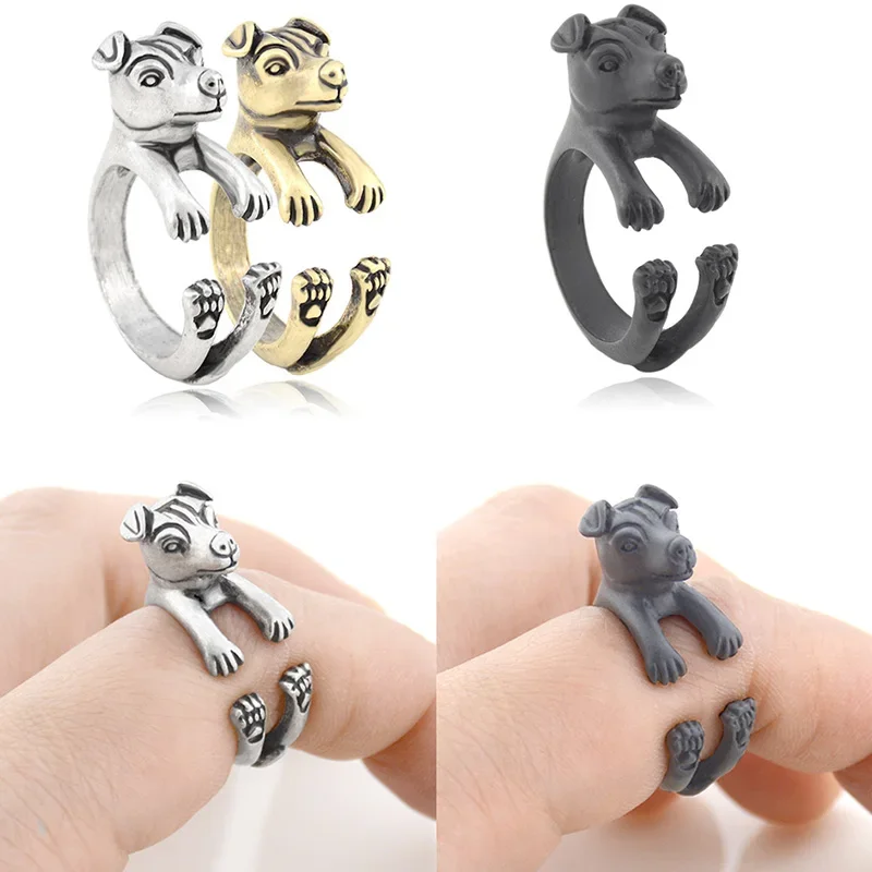 Yorkshire Terrier & Welsh Corgi & Greyhound & Jack Russell Dog Wrap Ring For Women West Highland Yorky & Westie Animal Rings Men