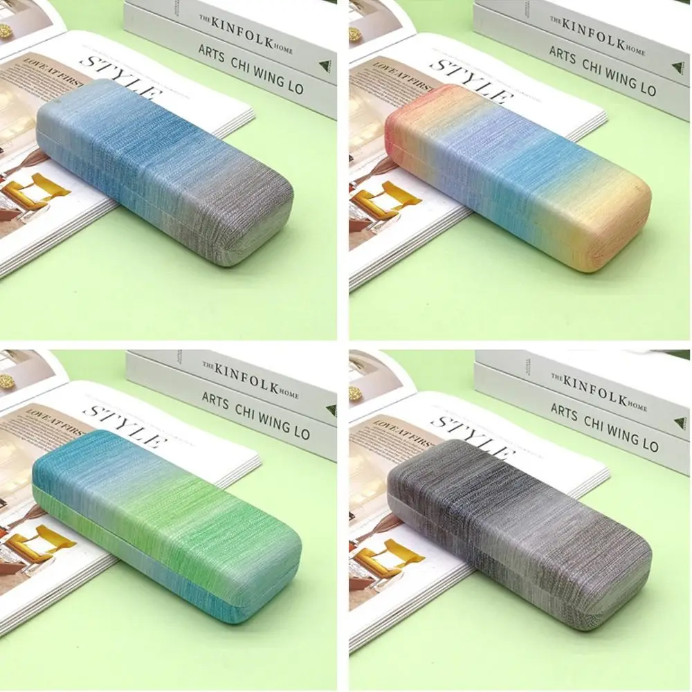 High Quality Rainbow Color Glasses Case Simple Portable Sunglasses Box Anti Pressure Convenient Spectacle Case for Student