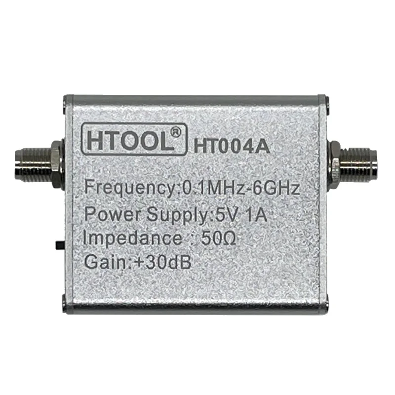 HTOOL HT004A 100K-6Ghz 30dB Low Noise Amplifier LNA, 50 Ω, Broadband, High Gain, Amplify Signal, Amplifier Radio Receiver SDR