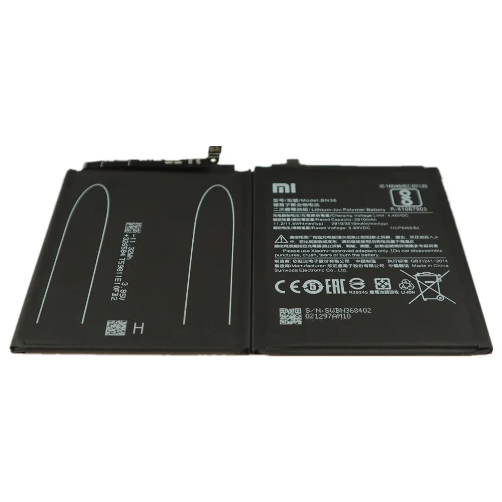 2024 Years BN36 Original Battery For Xiaomi Mi 6X A2 Mi6X MiA2 3000mAh Phone Batteries Bateria Fast Shipping + Tools