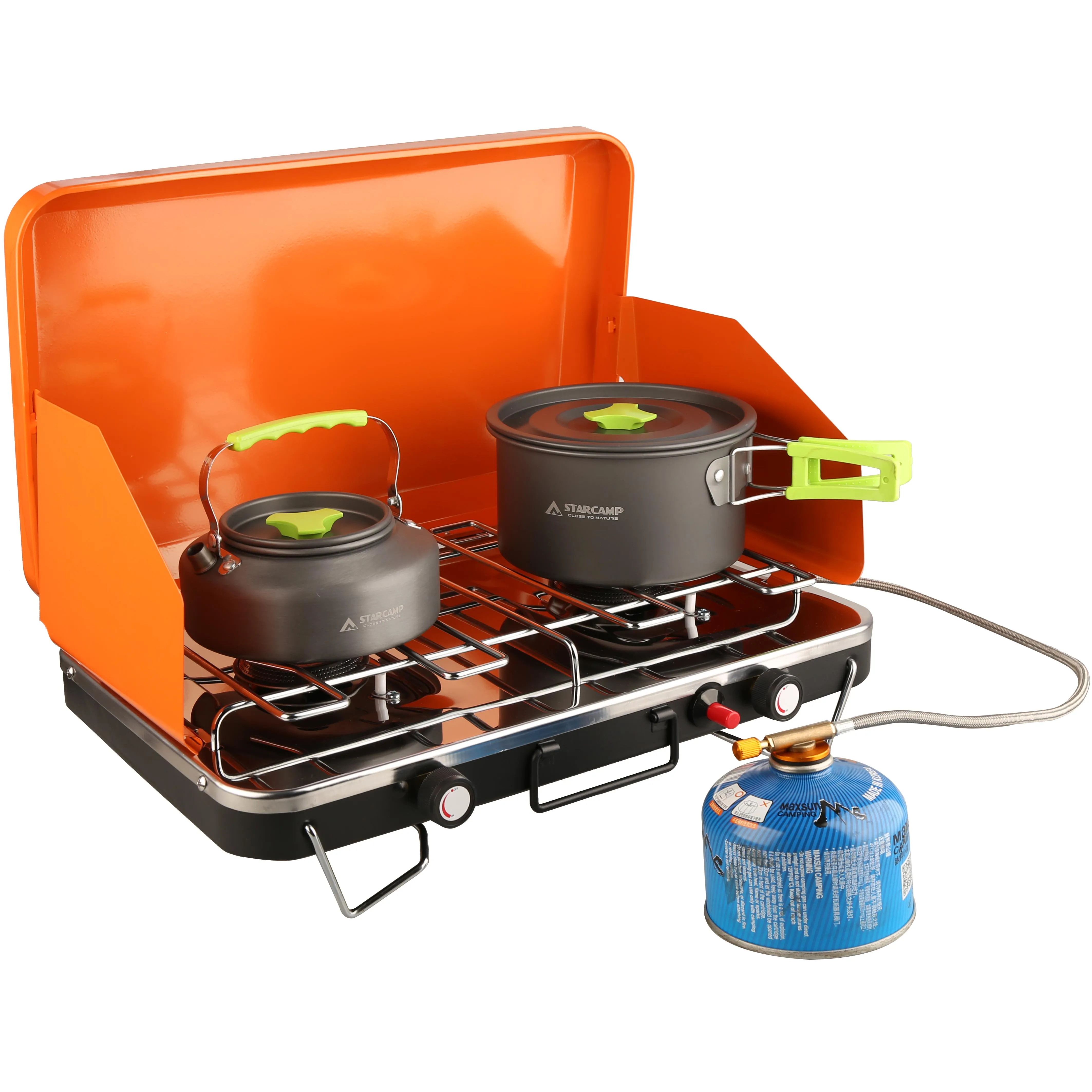 

Outdoor portable folding camping cooker double stove gas stove