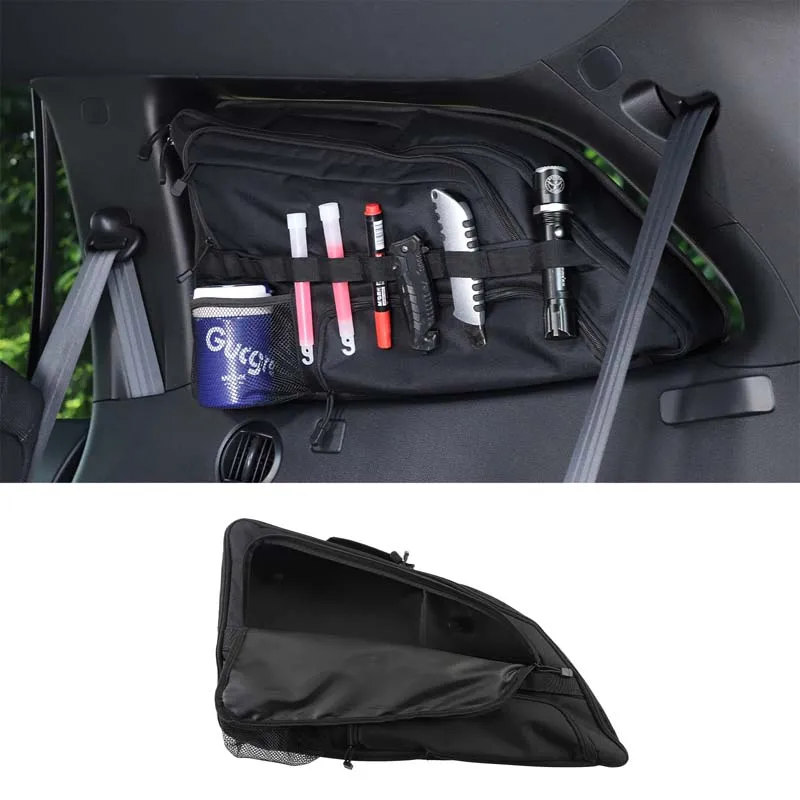 1 Pcs For Honda Pilot 2016-2022 Black Oxford Cloth Trunk Side Window Bag Storage Organizer Travel Bag Right Side Car Accessories