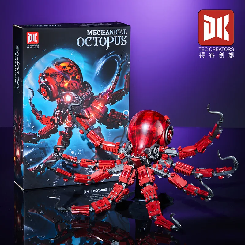 

Mechanical Octopus Model Building Blocks Set Diy Assemble Mechs Octopus Bricks Kits Toys For Children Gifts Tabletop Decorations