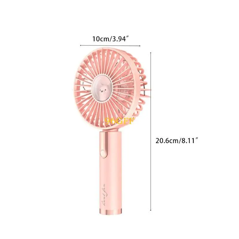 96GF مروحة سطح المكتب Mini Mini Mini مع بطارية USB Fan 3 Speed ​​Mini Handheld Fan