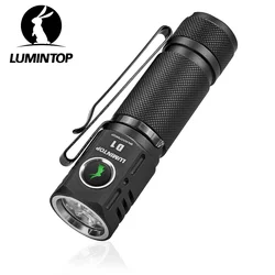 Outdoor Lighting EDC Flashlight Everyday Carry Aluminum LED Torch Self Defense Powerful Light 18650 Battery D1