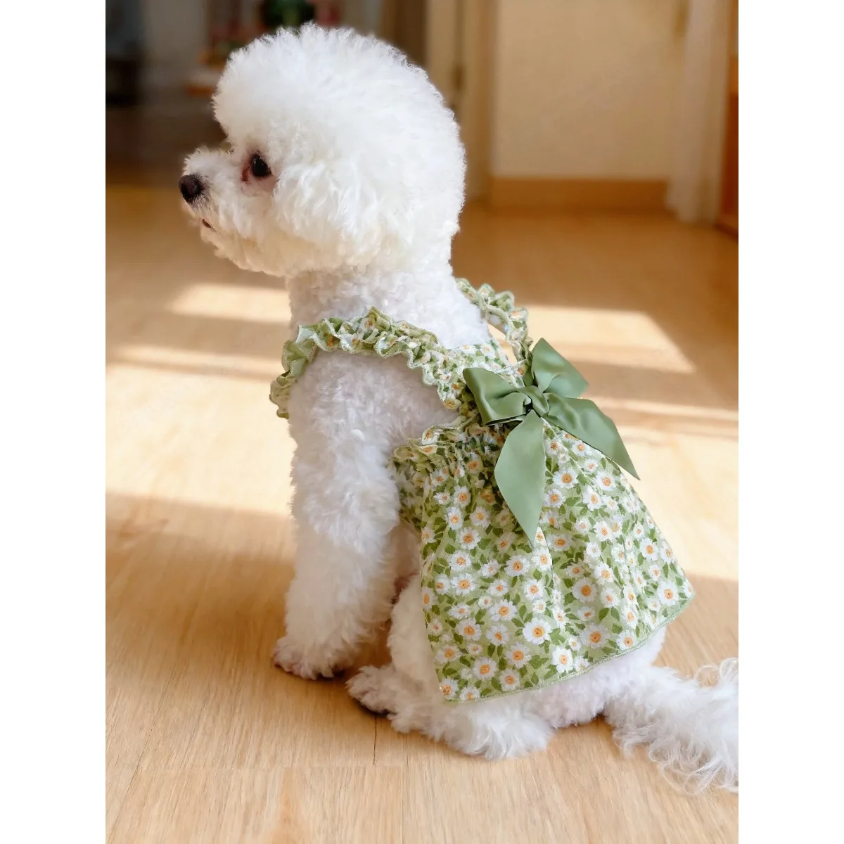 Vestido para Perro o Gato, Primavera/Verano, con Tirantes, Estilo Princesa Daisy, para Cachorros Pequeños como Teddy o Pomeranian