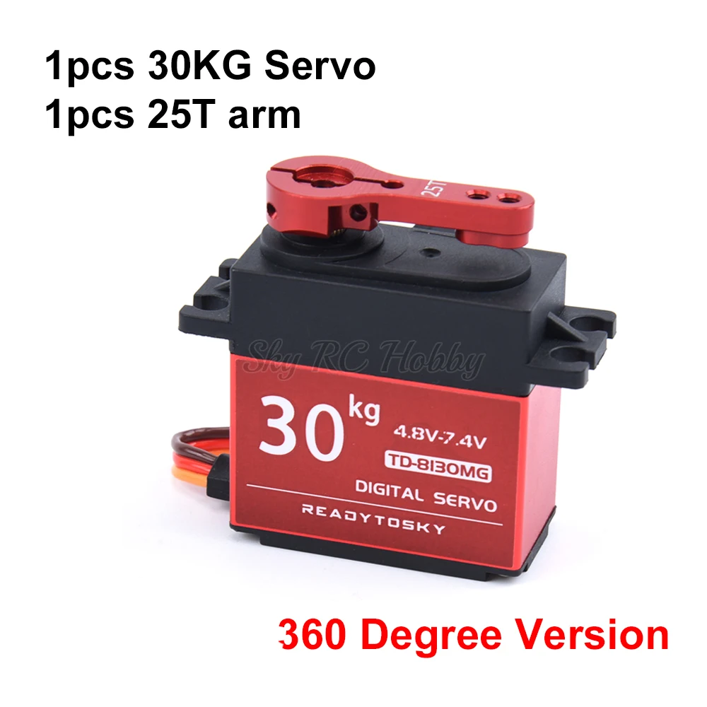 Waterdichte 20KG 25KG 30kg 35kg 40KG 60KG Servo's 180 270 360 Graden Grote koppel Digitale Servo Metalen Tandwielen 25T Arm Voor RC Auto